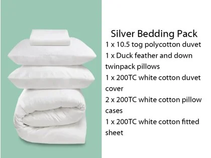 Harwood Textiles Silver 6ft Super King Size Bedding Pack Harwood Textiles Silver 6ft Super King Size Bedding Pack