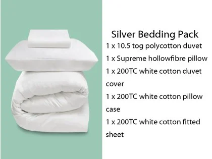 Harwood Textiles Silver 3ft Single Bedding Pack Harwood Textiles Silver 3ft Single Bedding Pack
