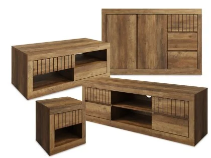 GFW Cartmel Knotty Oak 4 Piece Living Room Furniture Set