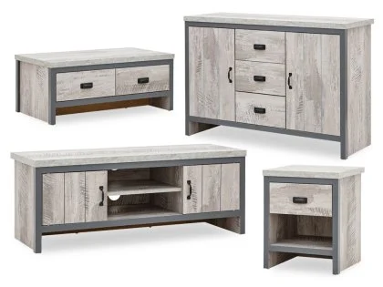 GFW Boston Grey Wood Effect 4 Piece Large Living Room Furniture Set GFW Boston Grey Wood Effect 4 Piece Large Living Room Furniture Set