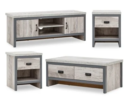 GFW Boston Grey Wood Effect 4 Piece Living Room Furniture Set GFW Boston Grey Wood Effect 4 Piece Living Room Furniture Set