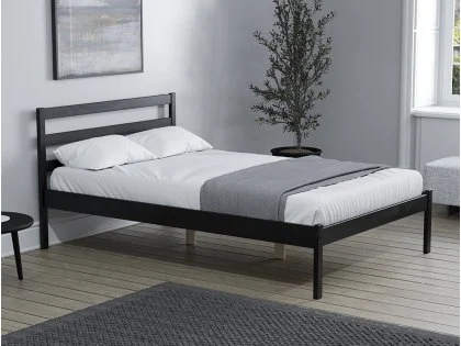Birlea Luka Black Wooden Bed Frame Birlea Luka Black Wooden Bed Frame
