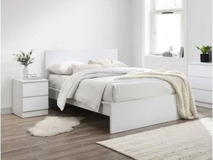 Birlea Oslo 5ft King Size White Wooden Bed Frame