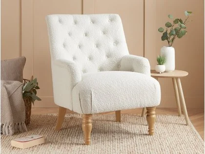 Birlea Padstow White Fabric Armchair Birlea Padstow White Fabric Armchair