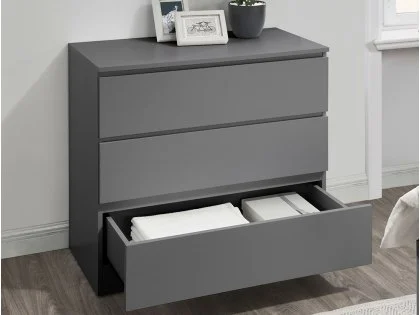 Birlea Oslo Grey 3 Drawer Chest of Drawers