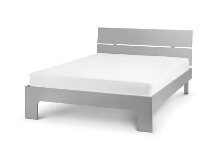 Julian Bowen Manhattan 4ft6 Double Grey High Gloss Bed Frame