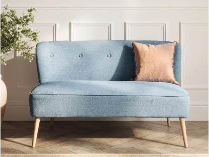 LPD Beau Cornflower Blue Fabric 2 Seater Sofa LPD Beau Cornflower Blue Fabric 2 Seater Sofa