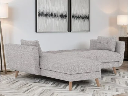 Kyoto Oslo Soft Touch Grey Corner Sofa Bed