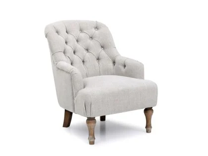 Kyoto Bianca Cream Linen Accent Chair