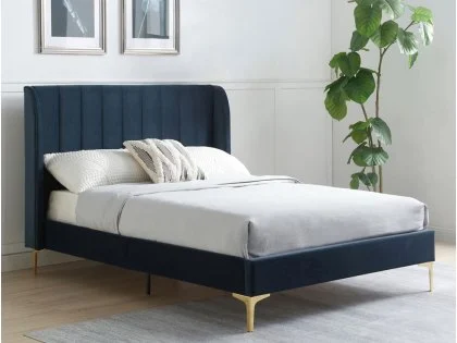 Kyoto Avery Ink Velvet Bed Frame Kyoto Avery Ink Velvet Bed Frame
