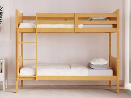 Kyoto Natural 3ft Single Oak Wooden Bunk Bed Frame