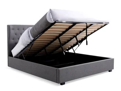 Kyoto Kensington 5ft King Size Grey Fabric Ottoman Bed