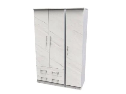 Welcome Avon 3 Door 2 Drawer Triple Wardrobe (Assembled)