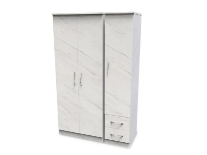 Welcome Avon 3 Door 2 Small Drawer Triple Wardrobe (Assembled)