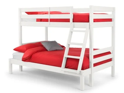 Julian Bowen Merlin 3ft plus 4ft Surf White Wooden Triple Bunk Bed Frame