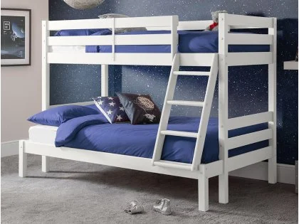 Julian Bowen Merlin Surf White Wooden Triple Bunk Bed Frame Julian Bowen Merlin Surf White Wooden Triple Bunk Bed Frame