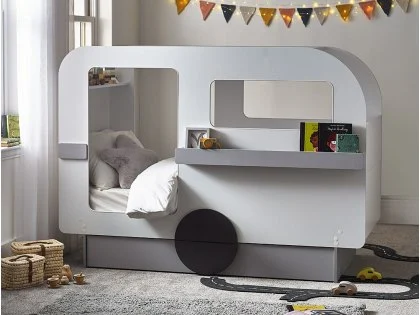 Julian Bowen Tourer Caravan White Wooden Bed Frame Julian Bowen Tourer Caravan White Wooden Bed Frame