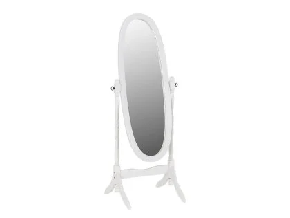 Clearance - Seconique Contessa White Wooden Cheval Mirror