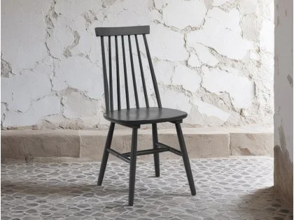 Julian Bowen Alassio Black Wooden Dining Chair Julian Bowen Alassio Black Wooden Dining Chair
