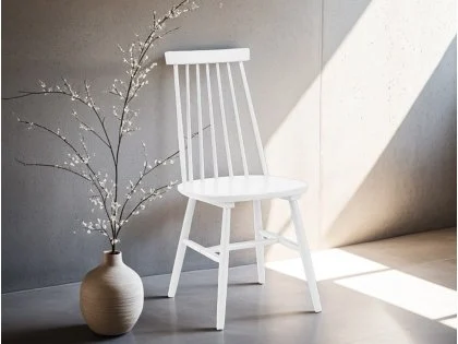 Julian Bowen Alassio White Wooden Dining Chair Julian Bowen Alassio White Wooden Dining Chair