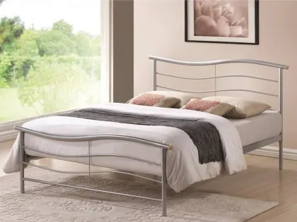Time Living Waverley Silver Metal Bed Frame Time Living Waverley Silver Metal Bed Frame