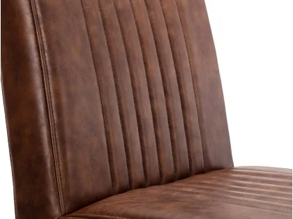 Julian Bowen Brooklyn Brown Faux Leather Dining Chair