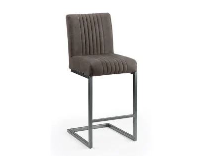 Julian Bowen Brooklyn Charcoal Grey Faux Suede Bar Stool