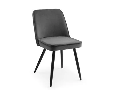 Julian Bowen Burgess Grey Velvet Dining Chair