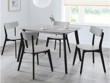 Julian Bowen Casa 120cm Grey and Black Dining Table