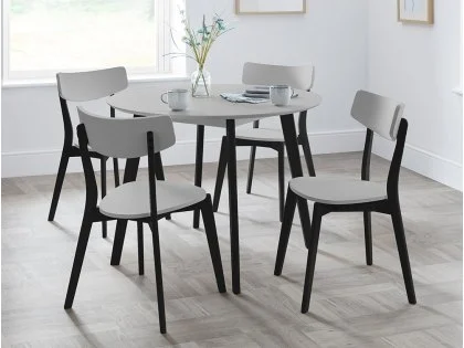 Julian Bowen Casa 100cm Grey and Black Dining Table