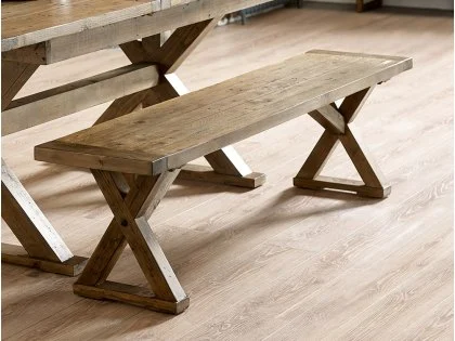Julian Bowen Chatsworth 180cm Reclaimed Pine Dining Bench Julian Bowen Chatsworth 180cm Reclaimed Pine Dining Bench