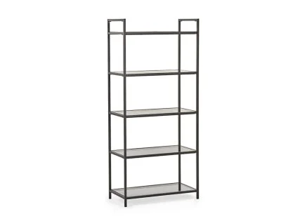 Julian Bowen Chicago Smoked Glass Tall Bookcase