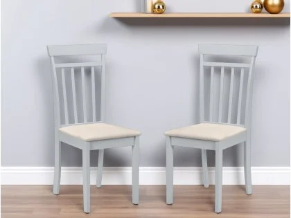 Julian Bowen Coast Set of 2 Grey Wooden Dining Chairs Julian Bowen Coast Set of 2 Grey Wooden Dining Chairs