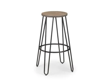 Julian Bowen Dalston Mocha Elm and Black Bar Stool