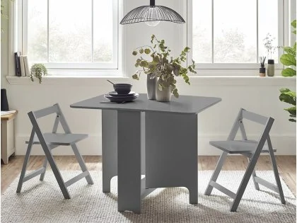 Julian Bowen Gatan Grey Foldaway Dining Table with 2 Chairs Julian Bowen Gatan Grey Foldaway Dining Table with 2 Chairs