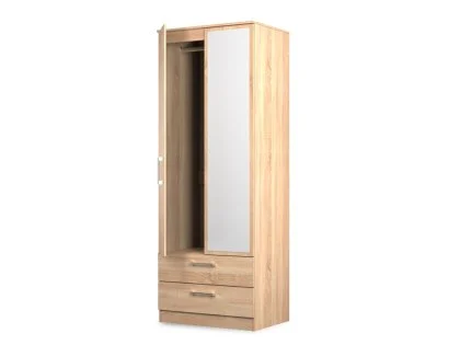 Welcome Devon 2 Door 2 Drawer Mirrored Double Wardrobe (Assembled)