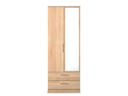 Welcome Devon 2 Door 2 Drawer Tall Mirrored Double Wardrobe (Assembled)