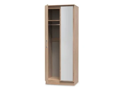 Welcome Devon 2 Door Tall Mirrored Double Wardrobe (Assembled)