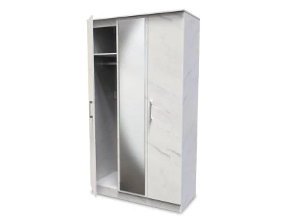 Welcome Devon 3 Door Mirrored Triple Wardrobe (Assembled)