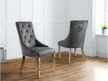 Julian Bowen Gladstone Velvet Knockerback Dining Chair