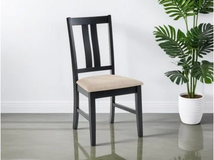 Julian Bowen Hilton Black Dining Chair Julian Bowen Hilton Black Dining Chair