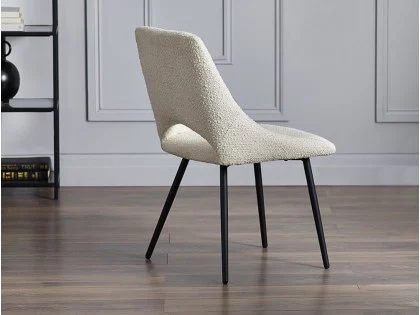 Julian Bowen Iris Ivory Boucle Dining Chair