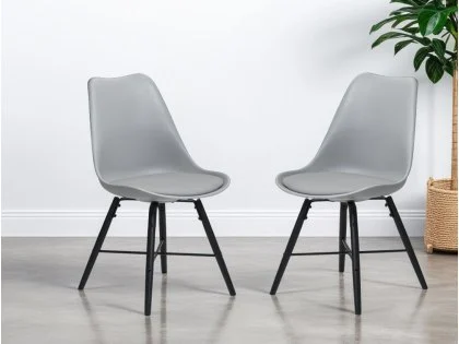 Julian Bowen Kari Set of 2 Grey Dining Chairs Julian Bowen Kari Set of 2 Grey Dining Chairs