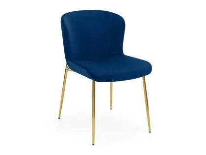 Julian Bowen Harper Blue Velvet Dining Chair