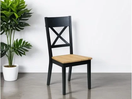 Julian Bowen Hockley Black and Light Oak Dining Chair Julian Bowen Hockley Black and Light Oak Dining Chair