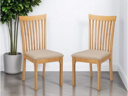 Julian Bowen Ibsen Set of 2 Oak Dining Chairs Julian Bowen Ibsen Set of 2 Oak Dining Chairs
