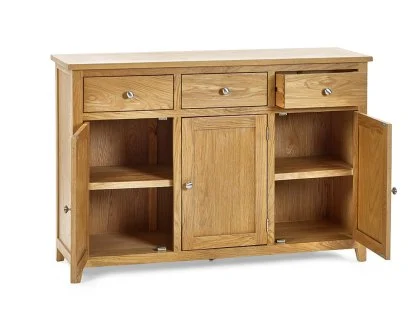 Julian Bowen Mallory Oak 3 Door 3 Drawer Sideboard