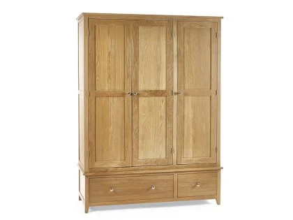 Julian Bowen Mallory Oak 3 Door 2 Drawer Wardrobe