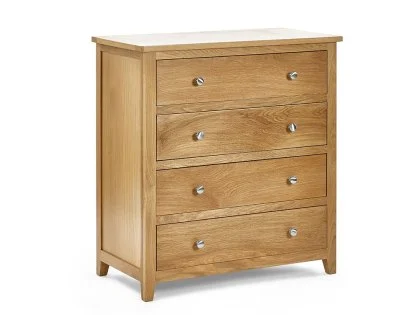 Julian Bowen Mallory Oak 4 Drawer Chest of Drawers