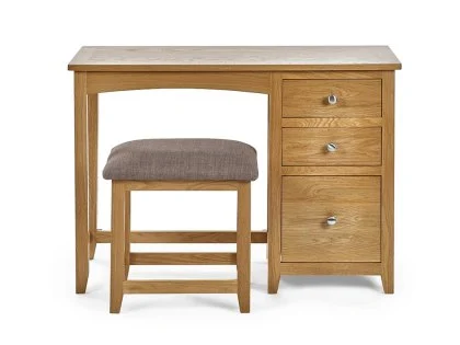 Julian Bowen Mallory Oak Single Pedestal Dressing Table Set